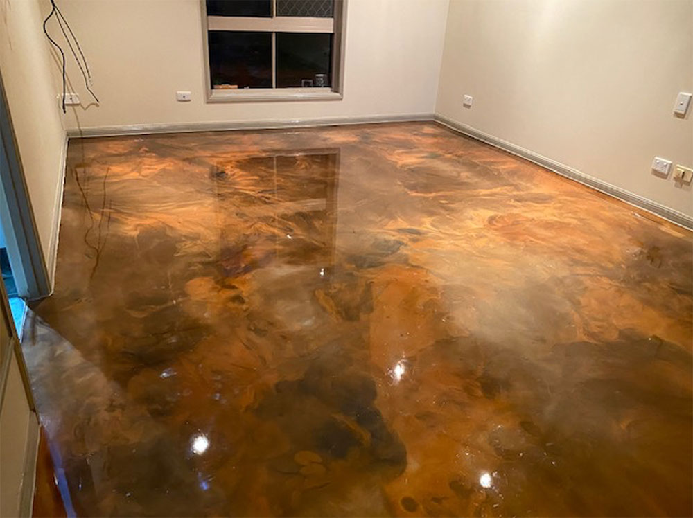 metallic epoxy floor