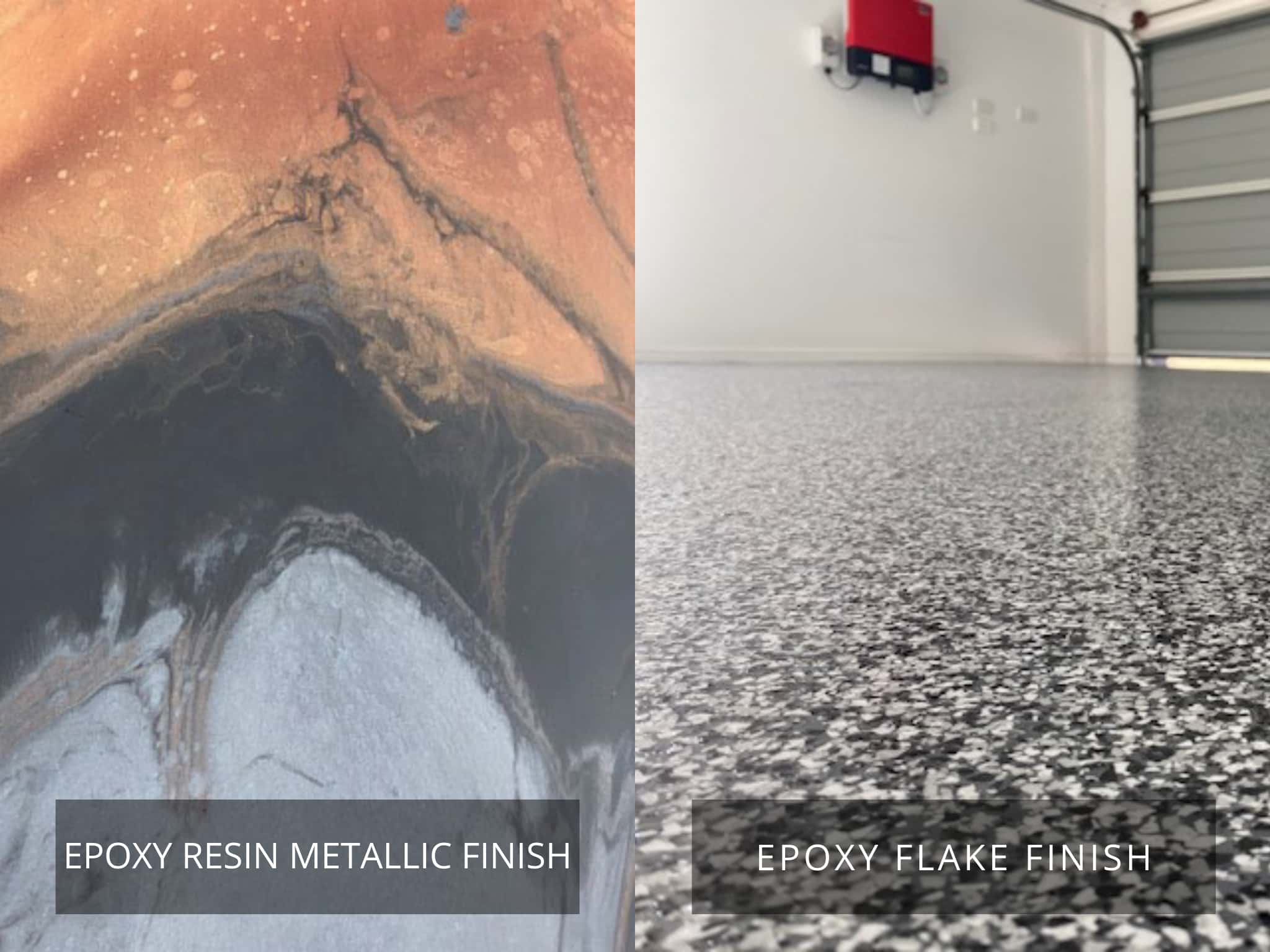 metallic epoxy floor finish vs epoxy flake finish